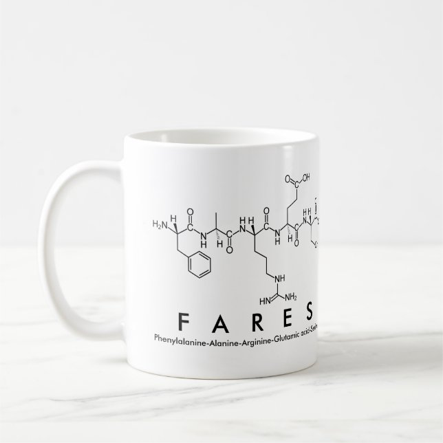 Fares peptide name mug (Left)