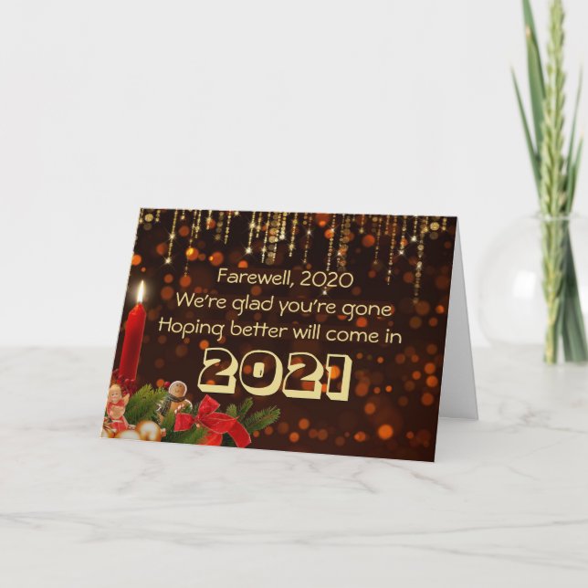 FAREWELL 2020 | Happy New Year Holiday Card (Front)