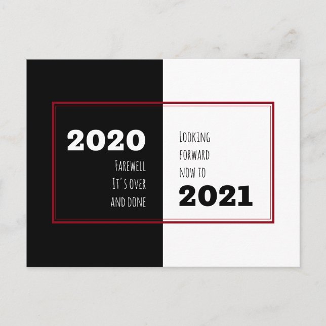 FAREWELL 2020 | Looking Forward 2021 | New Year Postcard (Front)