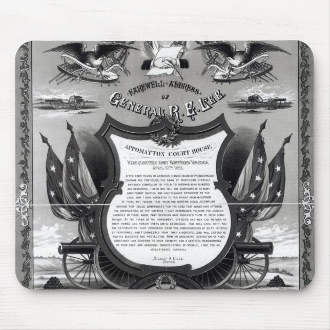 Farewell Address of General Robert E. Lee Mouse Mat (Front)