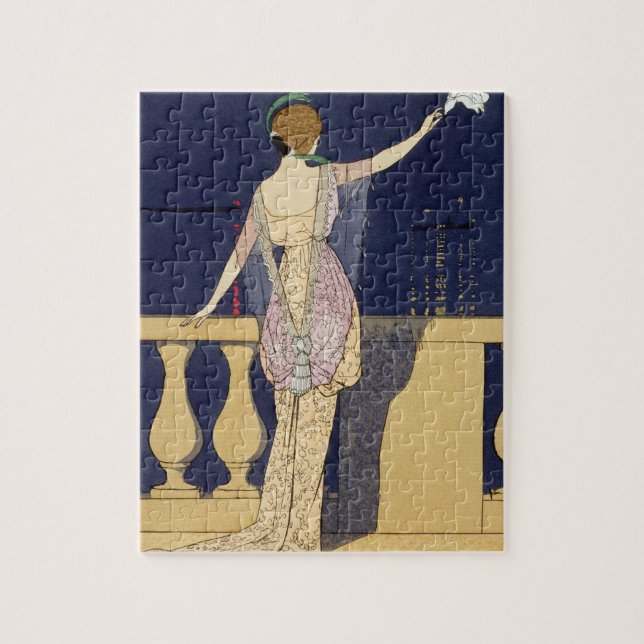 Farewell at Night, design for an evening dress by Jigsaw Puzzle (Vertical)