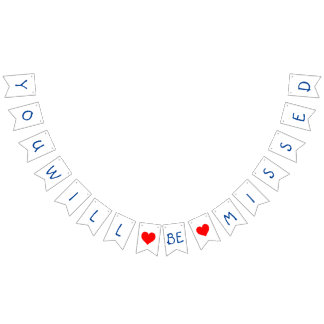 Farewell bunting banner