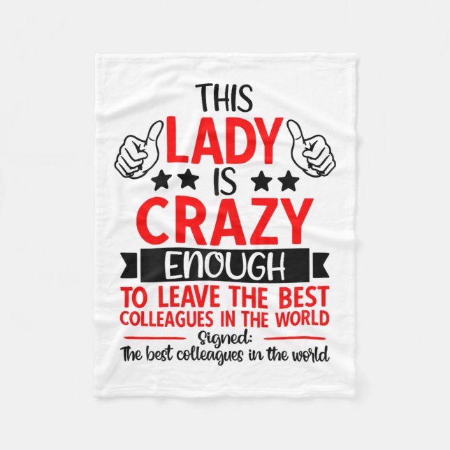 Farewell Coworker Leaving Job, Coworker Going Away Fleece Blanket (Front)