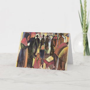 Farewell, famous painting by August Macke Card