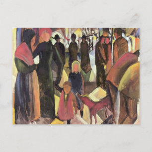 Farewell, famous painting by August Macke Postcard
