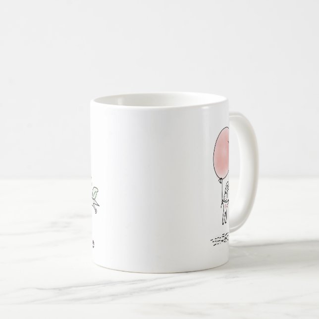 Farewell Gift Personalised Cute For Female Coffee Mug (Front Right)