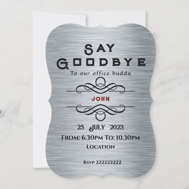 Farewell  invitation (Front)