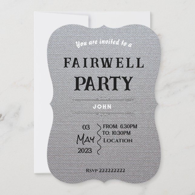 Farewell  invitation (Front)