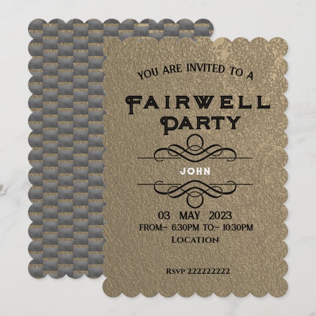 Farewell  invitation (Front/Back)
