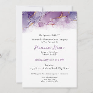 Farewell Military Spouse Purple Digital Invitation