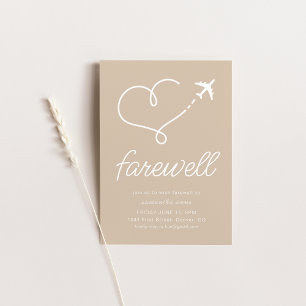Farewell Moving Retirement Party Invite with Plane