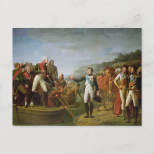 Farewell of Napoleon I  and Alexander I Postcard