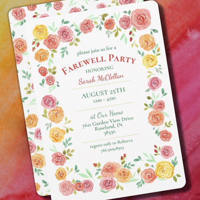 Farewell Party Floral Invitation (Creator Uploaded)
