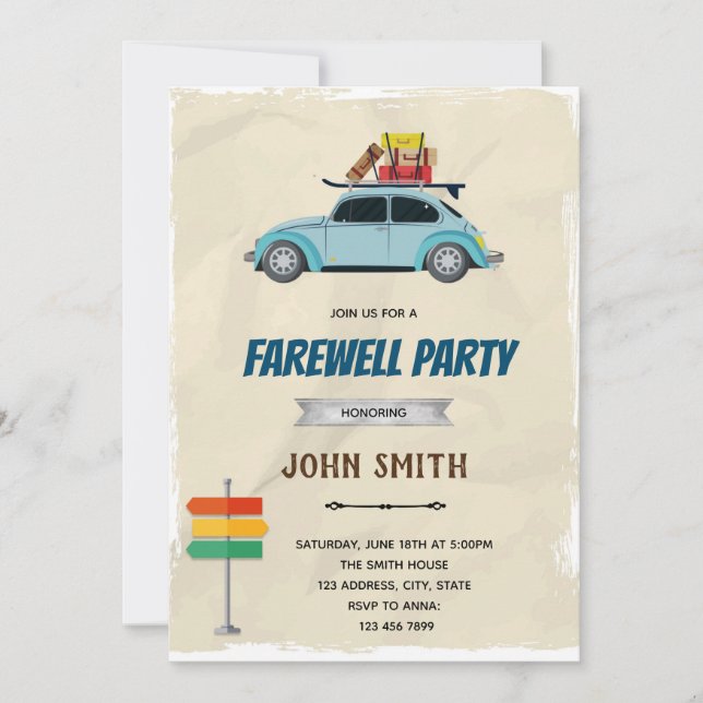 Farewell party invitation (Front)
