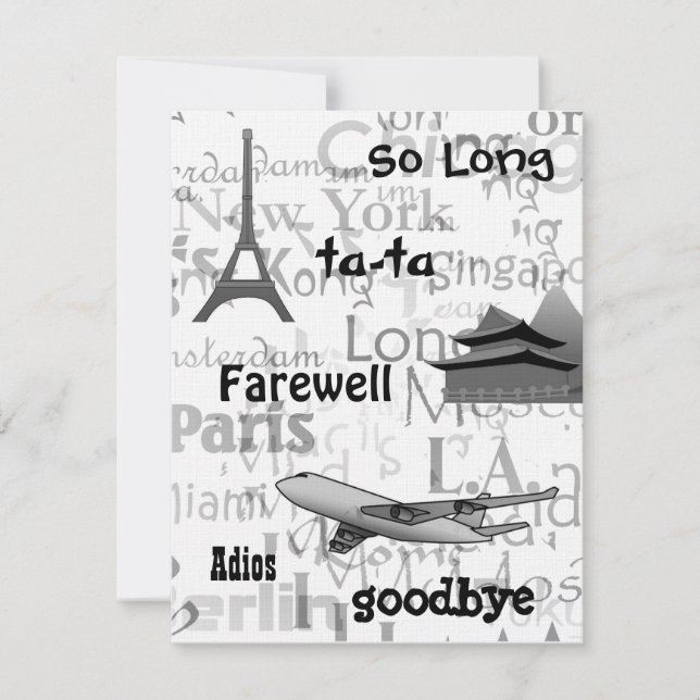 Farewell Party Invitation (Front)