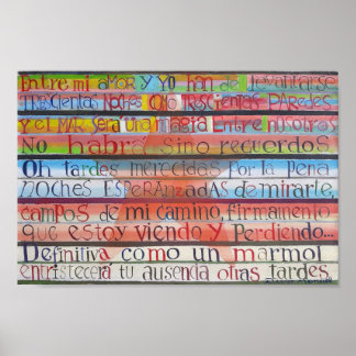 Farewell poem by Jorge Luis Borges Poster