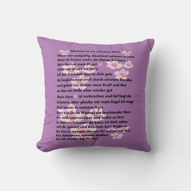 farewell poem cushion (Front)