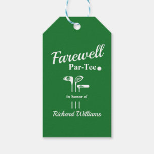 Farewell Retirement Golf Clubs Themed Par Tee Gift Tags