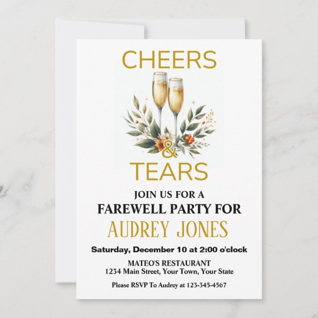 Farewell Send Off Party Invitation (Front)