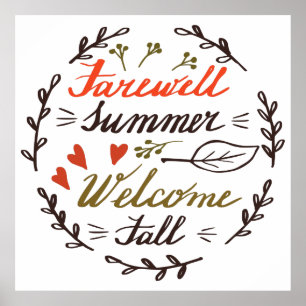 farewell summer welcome fall poster