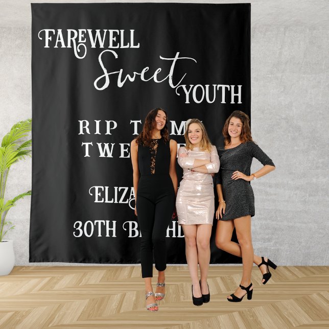 Farewell Sweet Youth RIP 20s 30th Birthday Tapestry (Creator Uploaded)