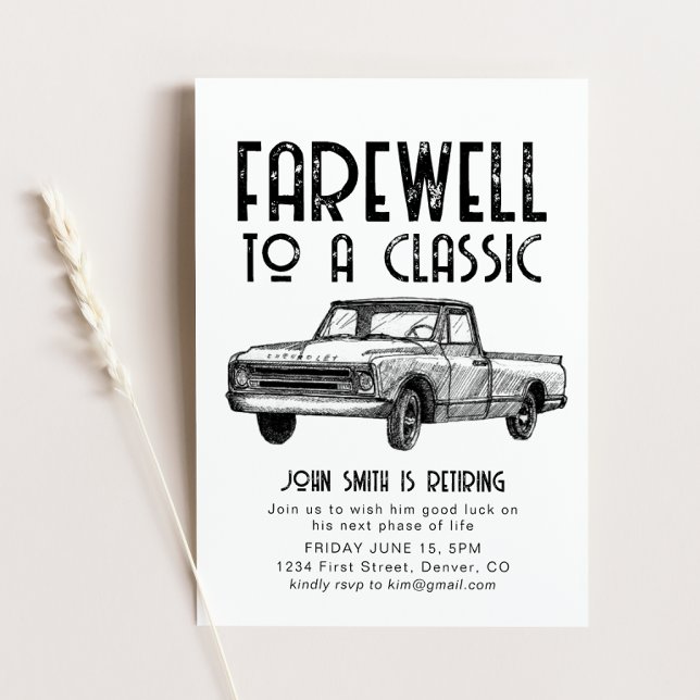 Farewell to a Classic Retirement Party Invite (Creator Uploaded)