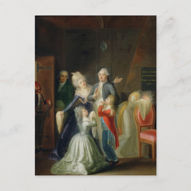 Farewell to Louis XVI by his Family Postcard (Front)