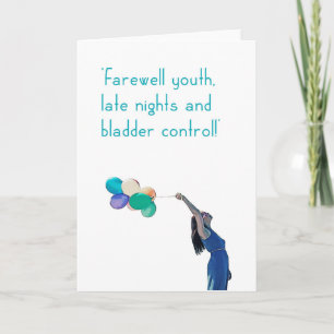 'Farewell youth!' card. Card