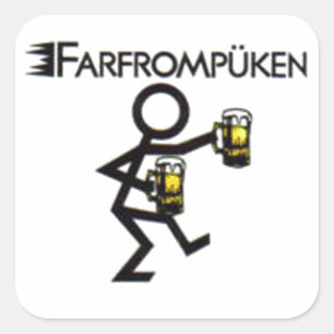 farfrompüken square sticker
