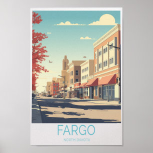 Fargo City North Dakota Travel Poster 