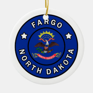 Fargo North Dakota Ceramic Tree Decoration