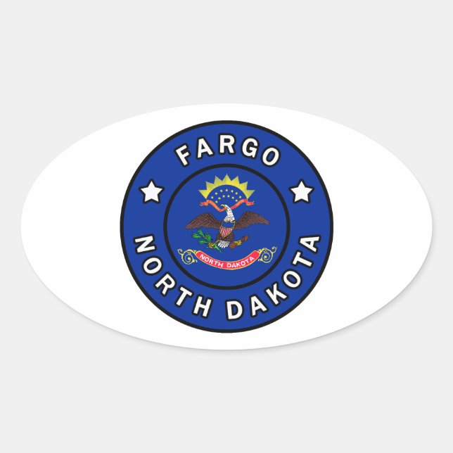 Fargo North Dakota Oval Sticker (Front)