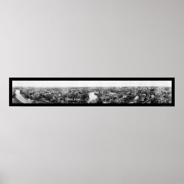 Fargo, North Dakota Panoramic Photo 1921 Poster (Front)