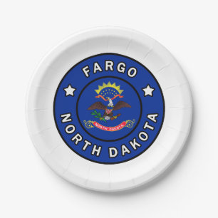 Fargo North Dakota Paper Plate
