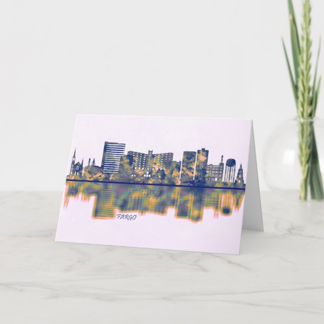 Fargo Skyline Holiday Card (Front)