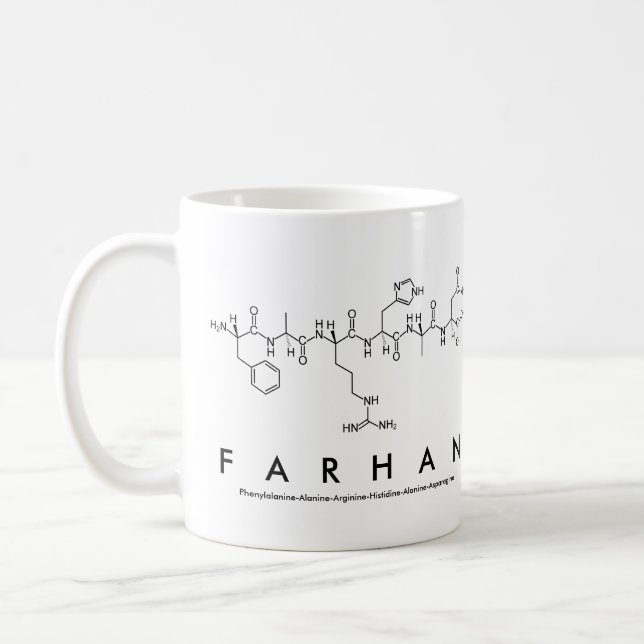 Farhan peptide name mug (Left)