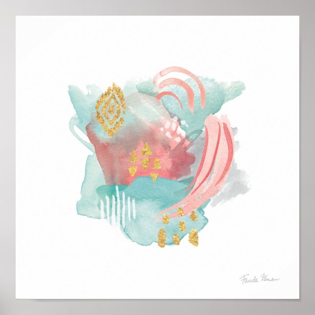 Faridas Abstract - Muted Colours 2 Poster (Front)