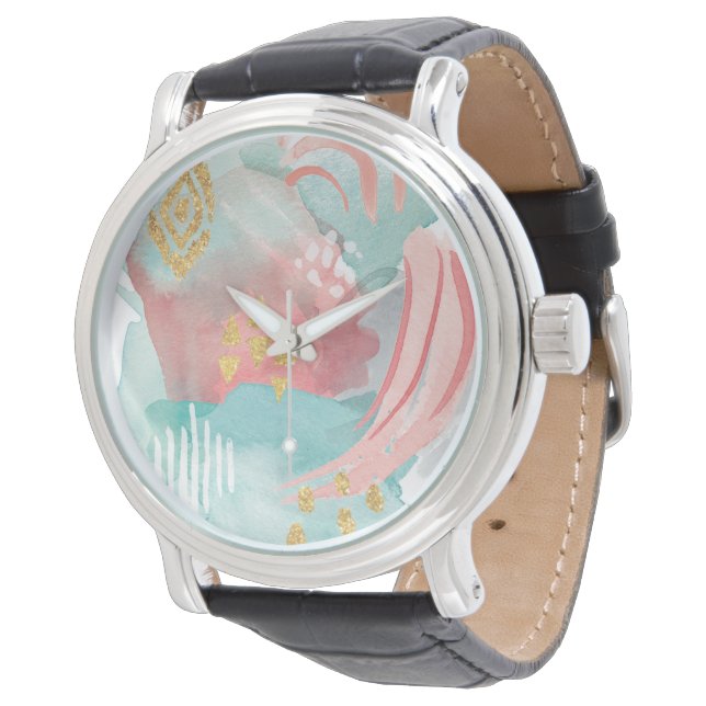 Faridas Abstract - Muted Colours Watch (Angled)