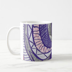 Farimah Abstract Flowing Hand-Drawn Art Coffee Mug