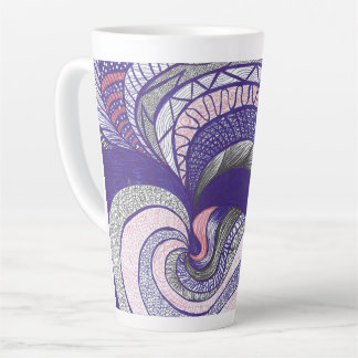 Farimah | Abstract Flowing Hand-Drawn Art Latte Mug
