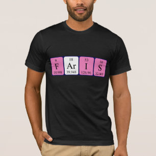 Faris periodic table name shirt