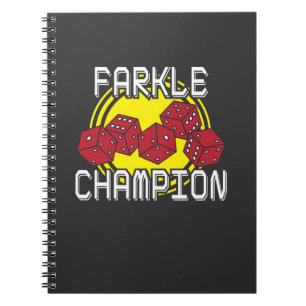 Farkle Champion - Funny Dice Saying, Board Game Notebook