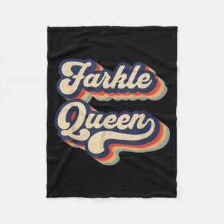 Farkle Queen Vintage Farkle Dice Game Womens  Fleece Blanket