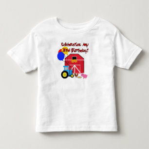 Farm 3rd Birthday Toddler T-Shirt
