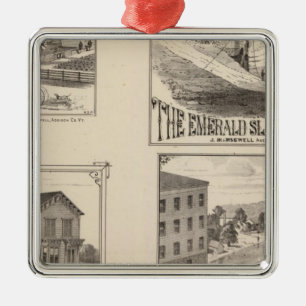 farm and waterworks in Hydeville Metal Tree Decoration