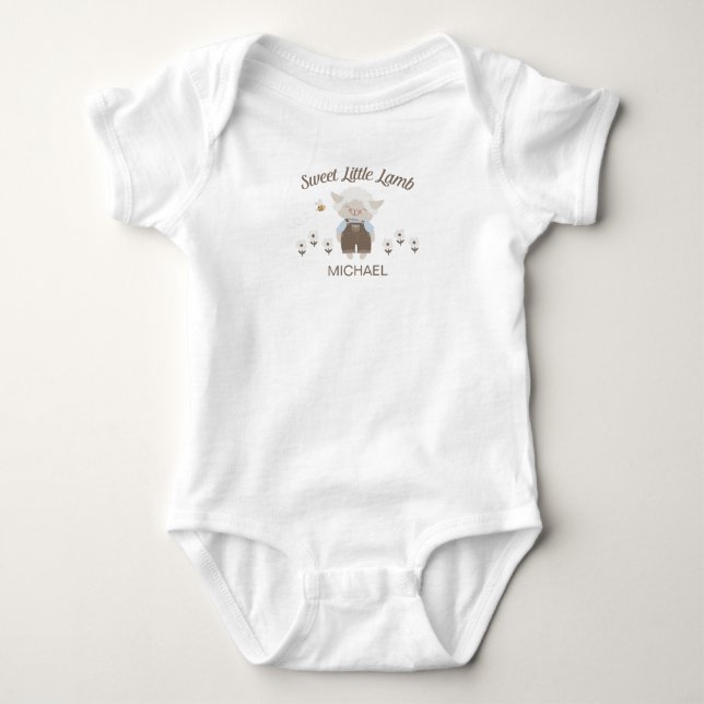 Farm Animal Baby Bodysuit (Front)