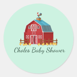 farm animal baby shower stickers