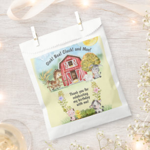 Farm Animal Barn Themed 2nd Birthday Favour Bags