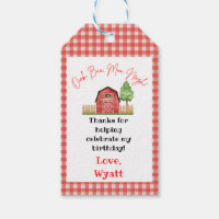 Farm Animal/ Barn Yard Party Favour Thank You Tag