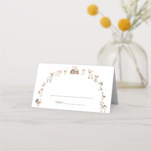 Farm Animal Barnyard Baby Shower Place Card